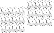 Operitacx 2sets Sterling Silver Earrings Jewelry Dangler Kit DIY Earring Base Plate Stainless Steel Eardrop for Girls 40pcs*2