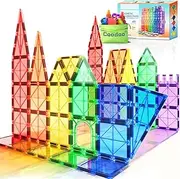 Magnetic Tiles Kids Toys STEM Magnet Toys for Toddler Magnetic Blocks Building Toys Preschool Learning Sensory Montessori Toys for 3+ Year Old Boys and Girls, Safe Creativity Toddler Kids Toys