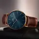 【Daniel Wellington】Classic 簡約時尚 DW00100626 皮錶帶男錶 藍/玫瑰金 40mm DW男錶