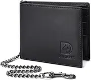 [bill heart] bifold chain wallet, black, Fashion
