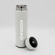 Car Thermos Cup Intelligent Stainless Steel Vacuum Flask Temperature Display Water Bottle For Skoda Kodiaq NS7 Accessories Kettles White