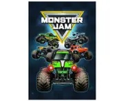 Monster Jam Fleece Truck Blanket (Black/Blue) - AG2421