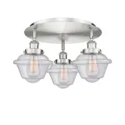 Innovations Lighting 916-3C-8-19 Oxford Flush Oxford 3 Light 19"W - Nickel