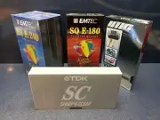 Blank Video Tapes - EMTEC, TDK, IMC Blank VHS Video Tapes X6 - Free Postage -