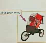DUAL SEAT - ALL WEATHER COVER for Dreamer Design Ditto RPS Jogging Jog Stroller