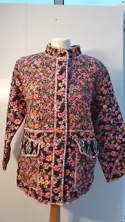 MONSOON Amalia Ditsy Floral and Ikat Print Quilted Jacket Medium new