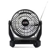 3-Speed Portable Solar-Rechargeable Fan with Built-in Bluetooth® Speaker...