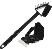 BBQ Cleaning Brush Set 2 Pcs BBQ Accessories Copper Wire Grill Brush Random Color