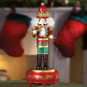 Musical Animated Christmas Nutcracker Soldier w/ Drum Collectible Holiday Decor