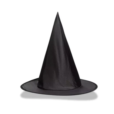 Witches Hat Ladies Halloween Witch Fancy Dress Hat Accessory Adults Black UK