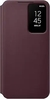 Samsung Galaxy S22 Official Case - Smart Clear View Cover (Antibacterial) - Burgundy