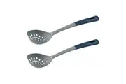 2x Salter Indigo Multipurpose Slotted Cooking/Stirring/Serving Spoon/Utensil