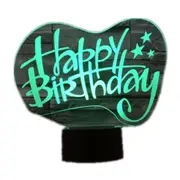 Happy Birthday Style 3D Touch Switch Control Led Light