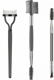 3Pcs Eyebrow Brush Eyelash Separator Brow Comb & Lash Spoolie Professional Eye M
