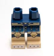 Lego - Minifigure Legs - Tan, Blue, Belt, Claws, Robe