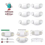 LED Emergency Lighting Fixtures with 2 LED Bug Eye Heads and Back Up Batterie...