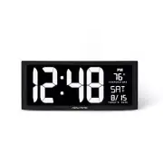 AcuRite 75159M 14.5" Large White LED Digital Clock Inch 14.5-Inch