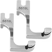 Briny River 2Pcs S518L Single-Sided Invisible Zipper Presser Foot Metal Sewing Machine Foot Suitable for Most Industrial Sewing Machines