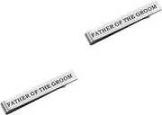 [LIFKOME] Father's Day Tie Clip Silver for Men Groom Gold Tie Pin Brown Clip Tie Wedding Tie Pin Ties Wedding Brooch Green Bow Tie Silk Bow Tie Black Tie Wraps Cream Tie Titanium Steel