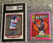LOT - 2019 Leaf Trinity WANDER FRANCO Clear Acetate Red Auto 8/15 On Card
