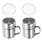 2pcs Salt Dredge Shakers 6 Ounce Stainless Steel Spice Shakers