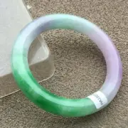 10%OFF 57/58/59mm Certified Natural Jadeite Emerald A*Jade Carved Bangle HA2036✔