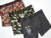 Ed Hardy Boxer Briefs 3 Pair Performance Comfort Fit Stretch Modal L 36-38