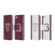 CUSTOM WEST HAM UNITED FC 2023/24 KIT LEATHER BOOK CASE FOR APPLE iPOD TOUCH MP3