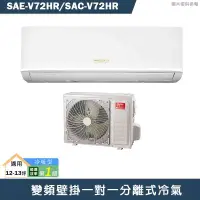 在飛比找陽信商店街優惠-SANLUX台灣三洋【SAE-V72HR/SAC-V72HR