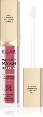 Eveline Cosmetics Wonder Match Matte Liquid Lipstick Long Lasting With Hyaluronic Acid Color 03 Mauve 6.8 Ml
