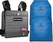 HYPERWEAR TAC HYPER VEST Weighted Vest Made in USA Weights Included, Flexible Weight Vest Plates Adjustable Weight Vest, Strength Training, Rucking (18lb/22lb/43lb)