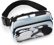 [YTLKGFP] Waist Pack I Love Penguins Printed Butt Pack Fanny Pack Hip Bum Bag for Workout Traveling Casual Running Hiking Cycling, I Love Penguins, 7.9 X 5.1 in