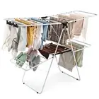 Clothes Airer Foldable Drying Rack Height Adjustable Dryer Gullwing Outdoor