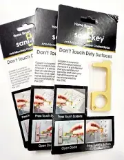 3pk-Home Smart SANI-KEY No Touch Copper-coated Stylus -New W/ Damage to Package