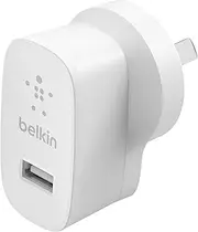 Belkin USB Charger 12W (USB Wall Charger for iPhone, iPad, AirPods, Samsung Galaxy, Google Pixel, More), White (WCA002AUWH)