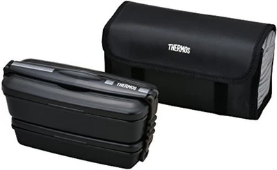 Thermos fresh lunch box two-stage 900ml black gray DJB-905W BKGY F/S w/Tracking#
