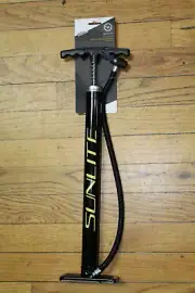 Bicycle Floor Pump - Sunlite Model D - Steel - Basic - Metal - Schrader