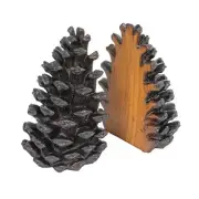 Creative Co-Op Pinecone Shaped Resin Bookends (Set of 2 Pieces) Bronze