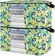 sanluoli 90L 2 Pack Underbed Shoe Storage Organizer with Reinforced Handles, clear window Closet Containers For Organizing