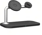 Magnetic Wireless Charger Stand, 3-in-1 Wireless Charging Station for iPhone 16 15 14 13 12, AirPods, and Apple Watch