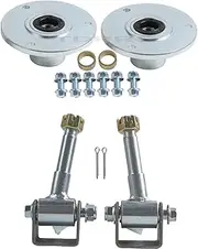 YC Yier Racing Go Kart Hub Kit, 6 Inch 3 Lug Wheel Hubs with Steering Spindle Knuckles for Mini Bikes, Trikes, 4 Wheelers DIY ATV Quad, Buggy and Drift Trike Projects