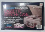 Vintage Service Mfg Co USA 12 Cassette Tape Carrying Case Blue 1988 New Sealed