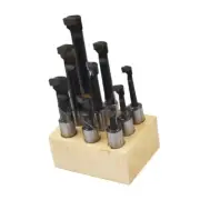 1/2" BORING BAR SET PRO QUALITY 9 PCS CARBIDE TIPPED BARS 1/2" SHANK LATHE TOOL