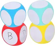 Didiseaon 4pcs Blank Dry Erase Cubes for Educational Games DIY Classroom Activities Creative Learning Tools