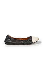 Black Leather Ballet Flats