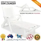 Pool Sun Lounger Folding Deck Chair High Quality Plastic Lounge Patio Sunbed NEW
