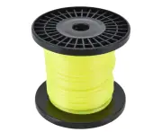 3mm String Trimmer Line Quadrate Grass Trimmer Line Lawn Mower Line for Husqvarna Yellow 30m / 98.4ft