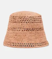 [Chloe] Chloé Sunset raffia bucket hat UK 6 5/8 pink
