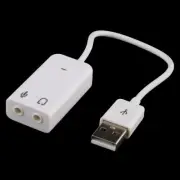 USB 2.0 AUDIO SOUND CARD ADAPTER CABLE 3D VIRTUAL 7.1 CH Win7/XP Linux Mac OS