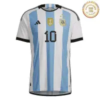 在飛比找Yahoo!奇摩拍賣優惠-【現貨】小胖哥2023阿根廷主場球員版球衣足球服-帶梅西字號